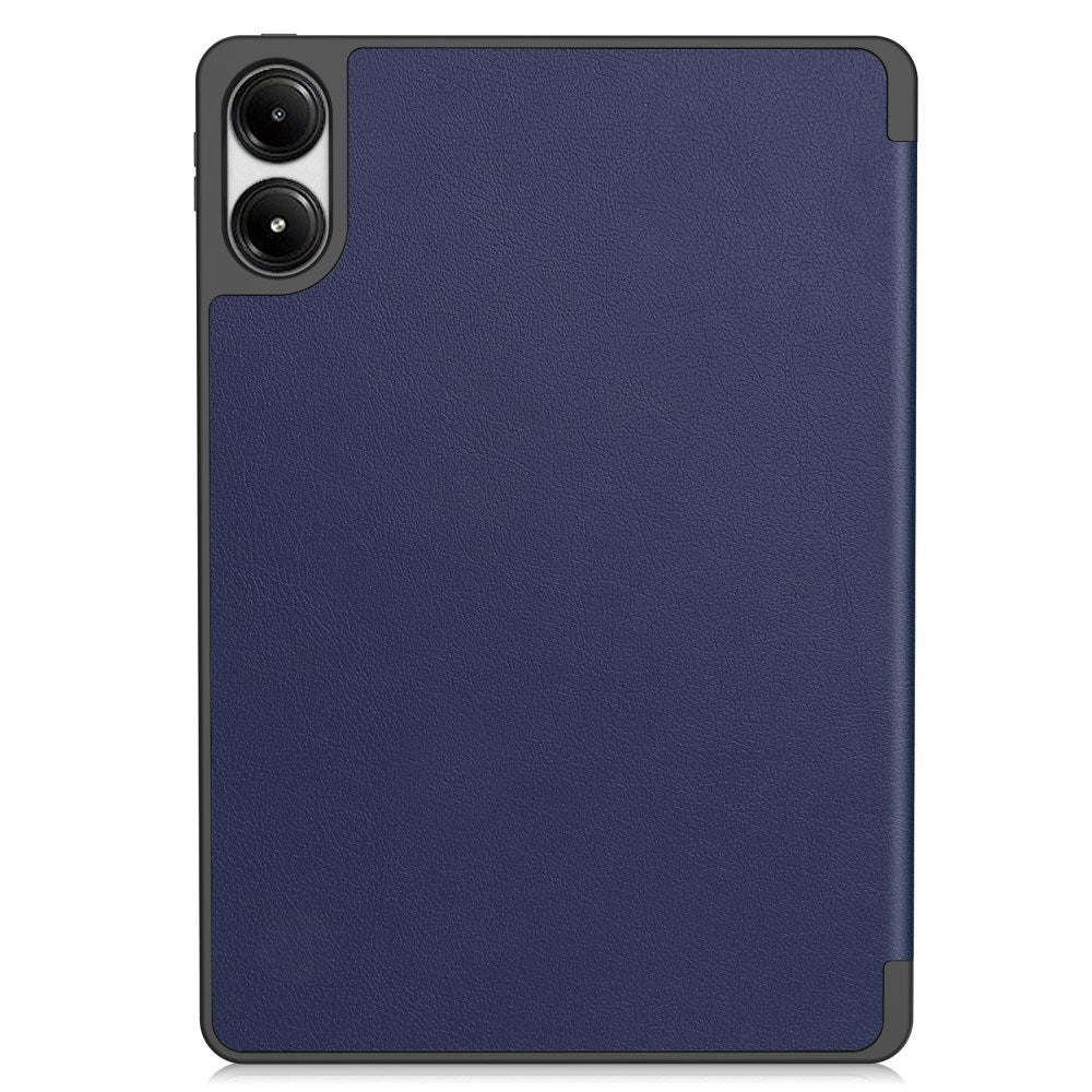 EIDERWOOD Xiaomi Redmi Pad Pro Tri-Fold Kunst Skinn Deksel med Stylus Pencil Holder - Blå