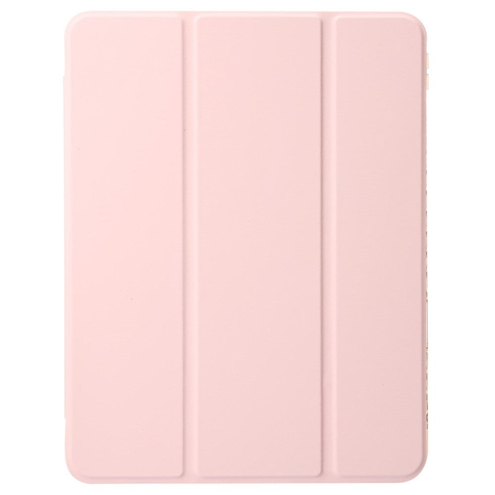 EIDERWOOD iPad Pro 13" (2024) Tri-Fold Kunst Skinn Deksel med Apple Pencil Holder - Rosa