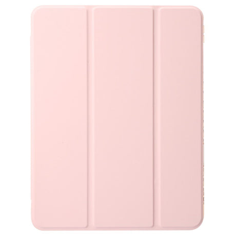 EIDERWOOD iPad Pro 13" (2024) Tri-Fold Kunst Skinn Deksel med Apple Pencil Holder - Rosa