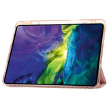 EIDERWOOD iPad Pro 11" (2024) Tri-Fold Kunst Skinn Deksel med Apple Pencil Holder - Rosa