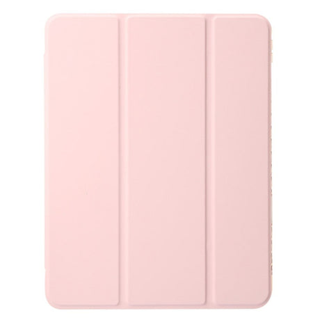 EIDERWOOD iPad Air 13" (2024) Tri-Fold Kunst Skinn Deksel med Apple Pencil Holder - Rosa