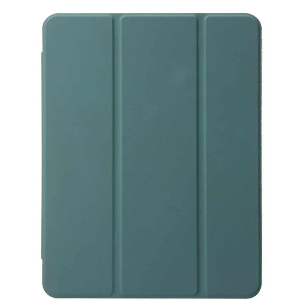 EIDERWOOD iPad Air 13" (2024) Tri-Fold Kunst Skinn Deksel med Apple Pencil Holder - Grøn