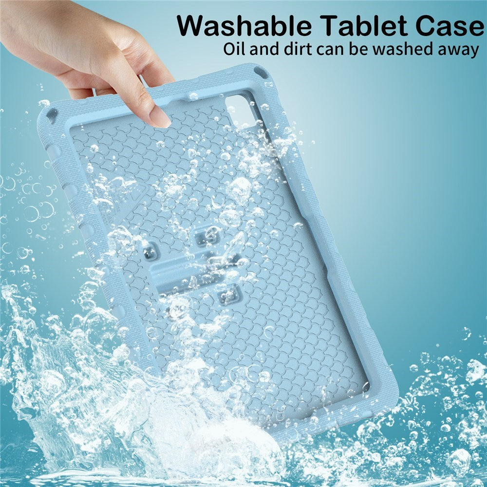 Samsung Galaxy Tab A11+ (Plus) / A9+ (Plus) EIDERWOOD Butterfly Kickstand Barnedeksel - Lys Blå