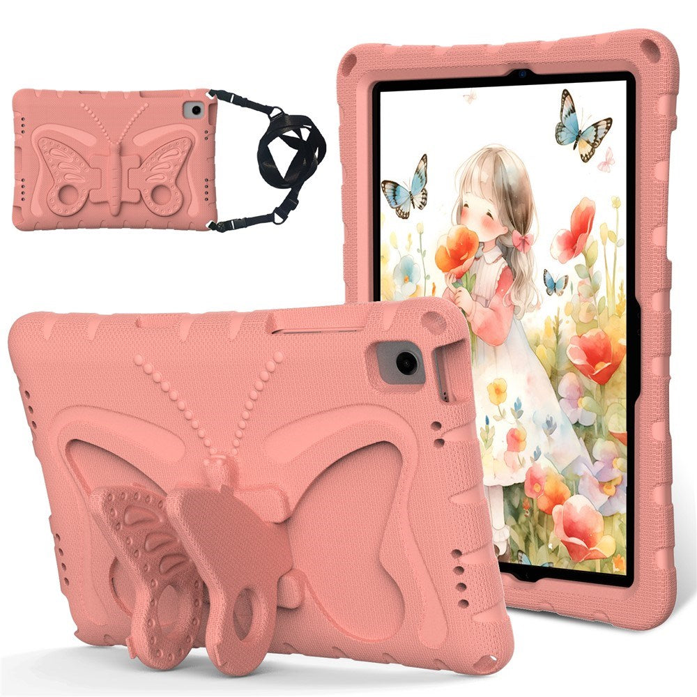 Samsung Galaxy Tab A11+ (Plus) / A9+ (Plus) EIDERWOOD Butterfly Kickstand Barnedeksel - Rosa