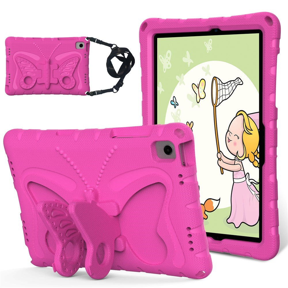 Samsung Galaxy Tab A11+ (Plus) / A9+ (Plus) EIDERWOOD Butterfly Kickstand Barnedeksel - Pink