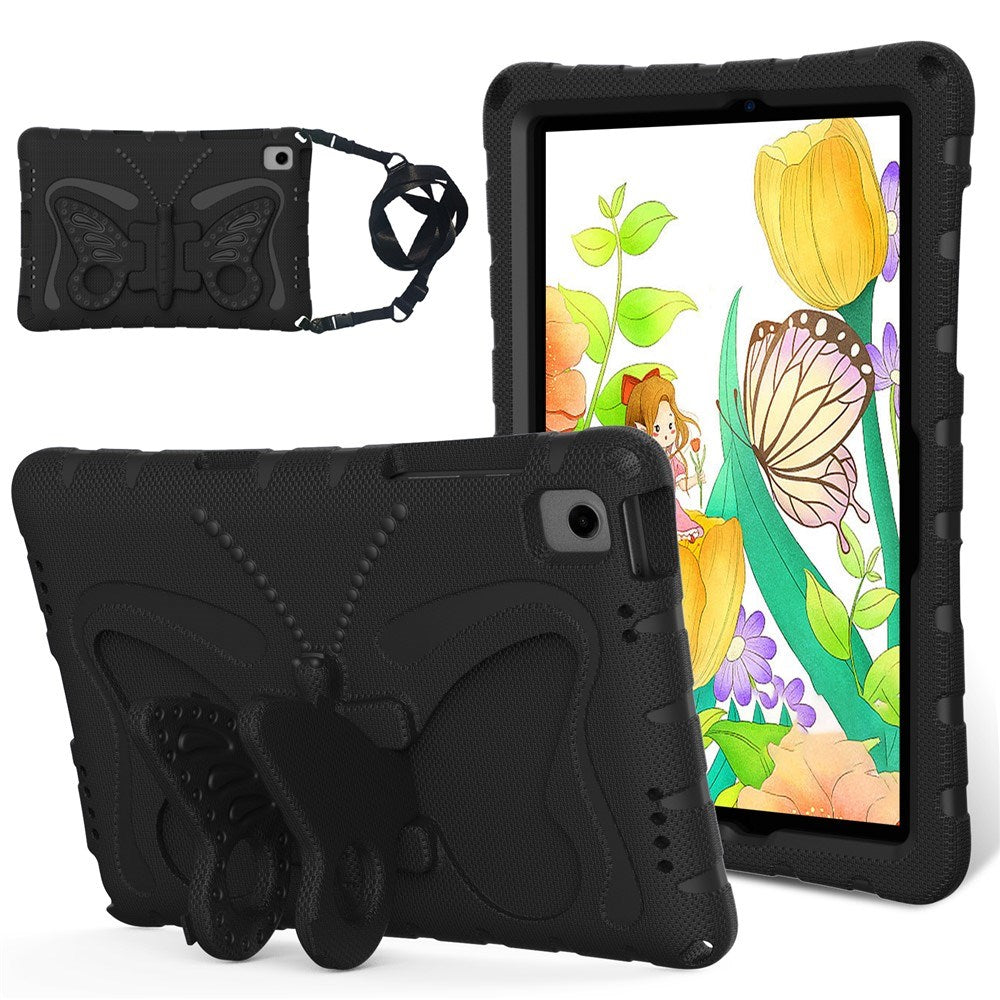 Samsung Galaxy Tab A11+ (Plus) / A9+ (Plus) EIDERWOOD Butterfly Kickstand Barnedeksel - Svart