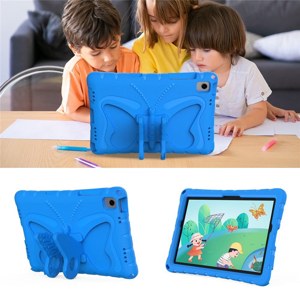 Samsung Galaxy Tab A11+ (Plus) / A9+ (Plus) EIDERWOOD Butterfly Kickstand Barnedeksel - Blå