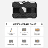 AULUMU Multifunksjonell Kortholder - MagSafe Kompatibel - Svart Carbon