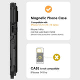 AULUMU Multifunksjonell Kortholder - MagSafe Kompatibel - Svart Carbon