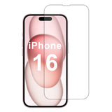 iPhone 16 Skjermbeskyttelse 2.5D Herdet Glass - Case Friendly - Gjennomsiktig