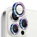 NORTHJO iPhone 16 Pro / 16 Pro Max Kameralinsebeskytter - Rhinestones - Multi