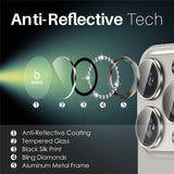 NORTHJO iPhone 16 Pro / 16 Pro Max Kameralinsebeskytter - Rhinestones - Beige