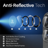 NORTHJO iPhone 16 / 16 Plus Kameralinsebeskytter - Rhinestones - Svart