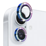 NORTHJO iPhone 16 / 16 Plus Kameralinsebeskytter - Rhinestones - Multi