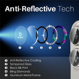 NORTHJO iPhone 16 / 16 Plus Kameralinsebeskytter - Rhinestones - Multi