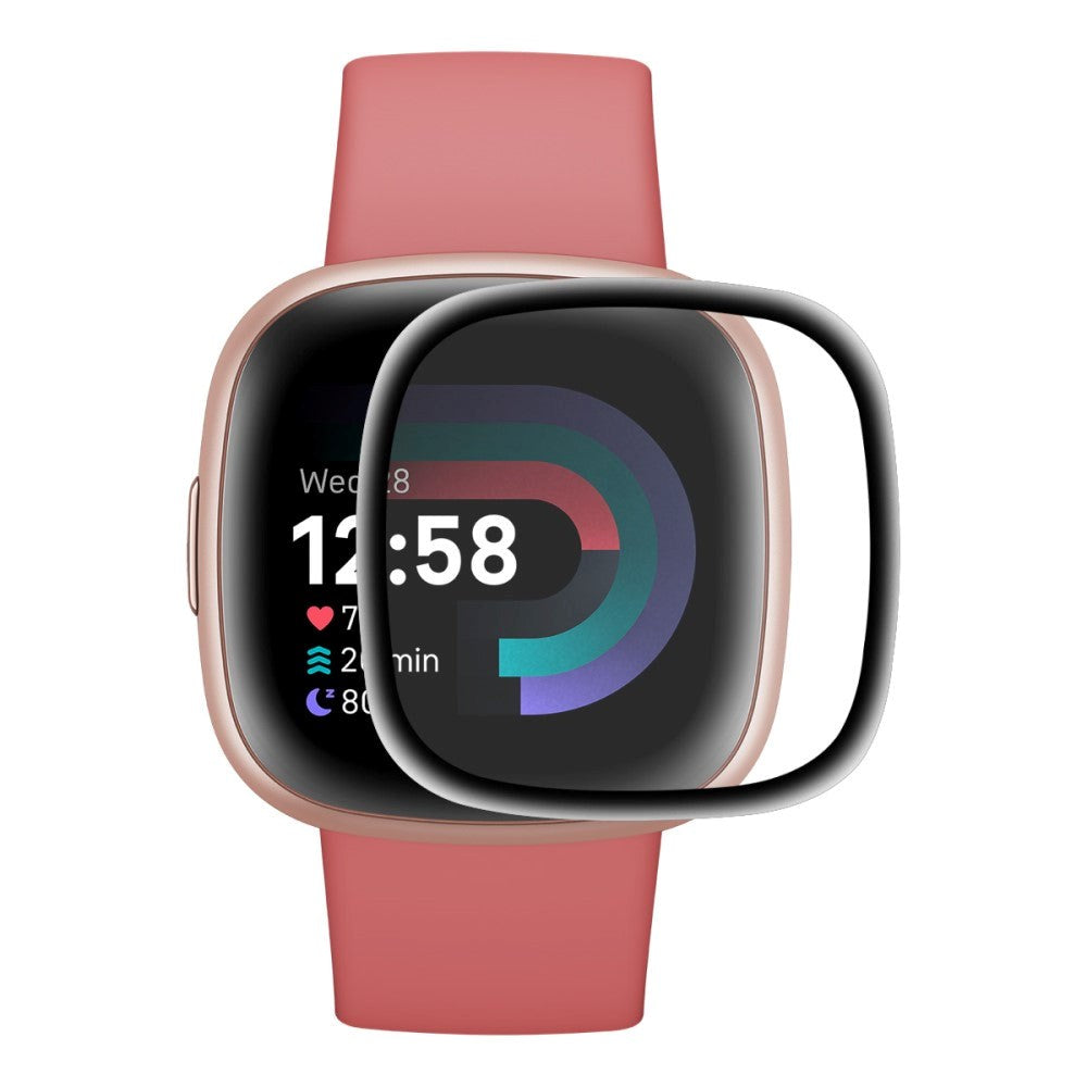 Fitbit Versa 4 / Sense 2 ENKAY Plast Skjermbeskytter - Svart Kant