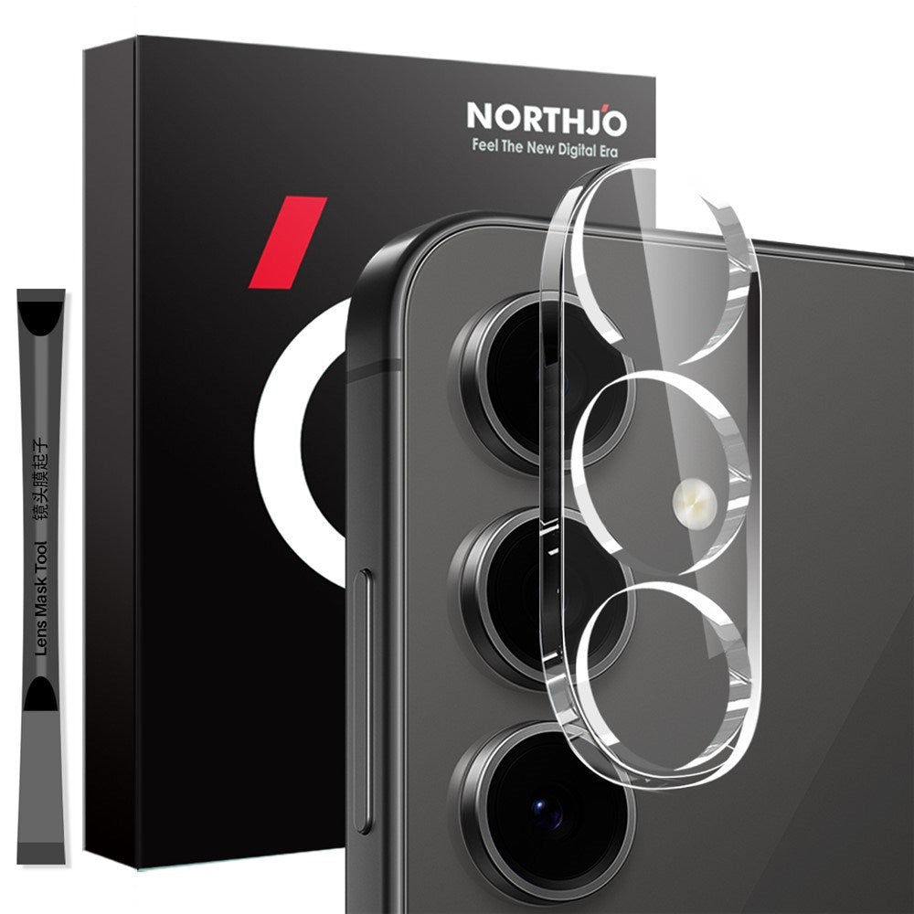 NORTHJO Samsung Galaxy S25 Herdet Kameralinseglass - Gjennomsiktig