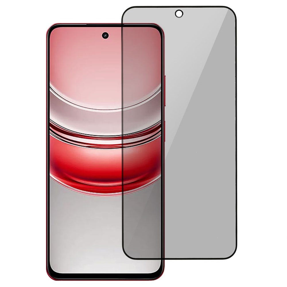 Realme 14X (5G) Full Fit Herdet Skjermbeskyttelsesglass - Privacy Funksjon - Gjennomsiktig