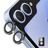 ENKAY Samsung Galaxy Z Flip7 Glitter Kameralinsebeskyttelse - Svart