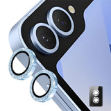 ENKAY Samsung Galaxy Z Flip7 Glitter Kameralinsebeskyttelse - Blå