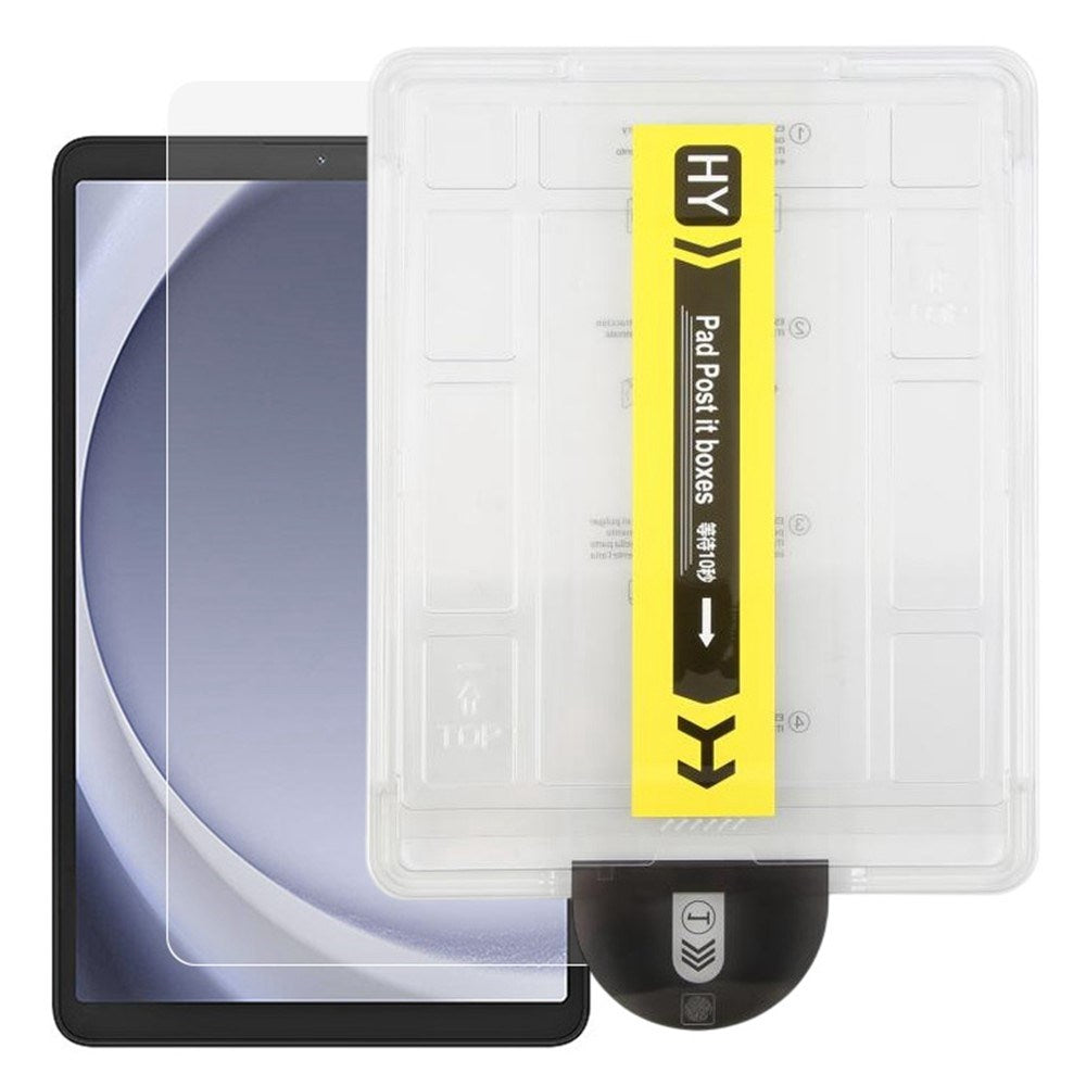 Samsung Galaxy Tab A11 / A9 Skjermbeskyttende Glass med Monteringsramme - Gjennomsiktig