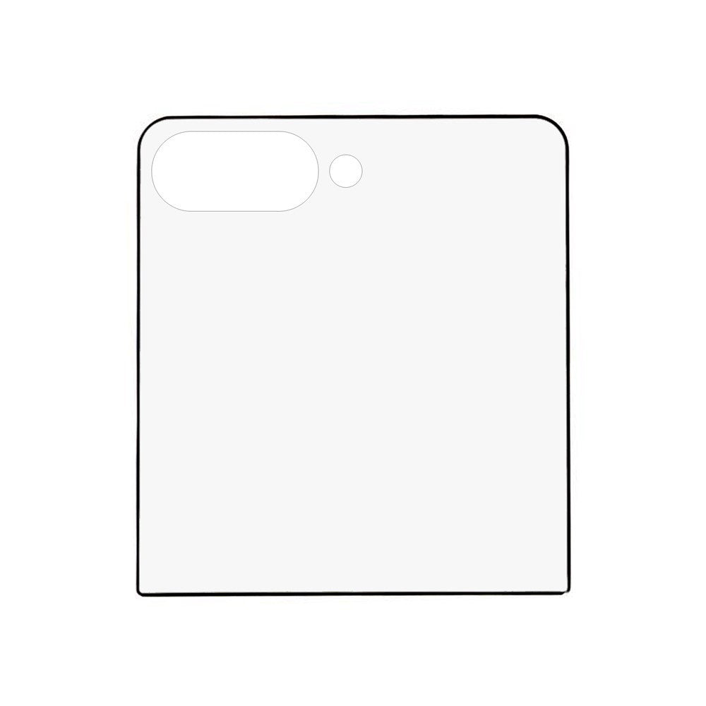 Samsung Galaxy Z Flip7 Skjermbeskyttelsesglass - Gjennomsiktig / Svart
