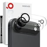 NORTHJO iPhone Air Herdet Kameralinse Glass - Gjennomsiktig / Svart Kant - 2 Stk.
