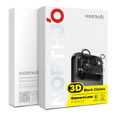 NORTHJO iPhone 17 Pro Max Herdet Kameralinse Glass - Gjennomsiktig / Svart Kant - 2 Stk.