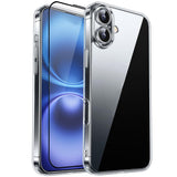 iPhone 14 RURIHAI 2-i-1 Beskyttelsessett m. Fleksibelt Plast Deksel & Skjermbeskyttelsesglass - Gjennomsiktig