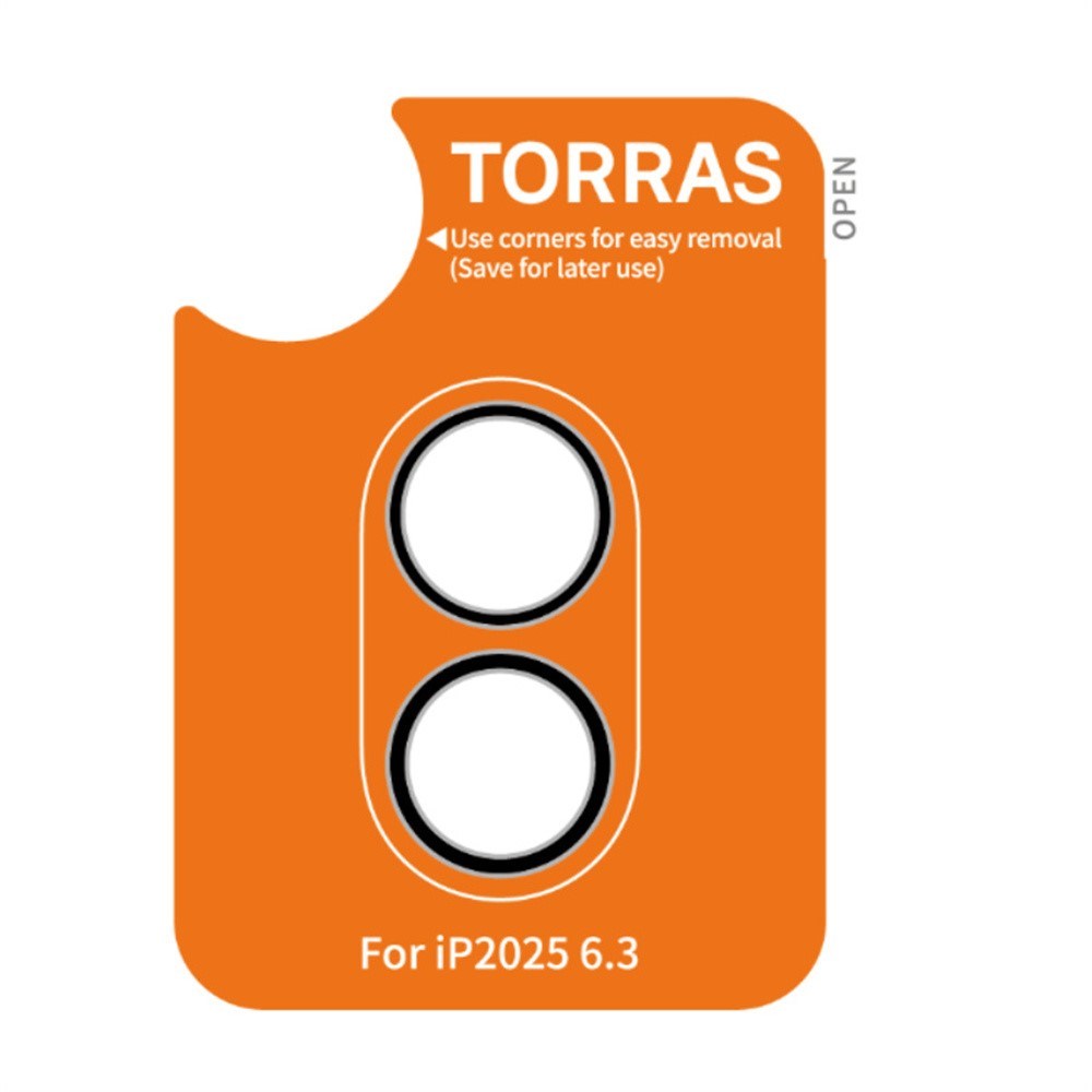 TORRAS iPhone 17 LensGuard Kameralinsebeskyttelsesglass - Svart