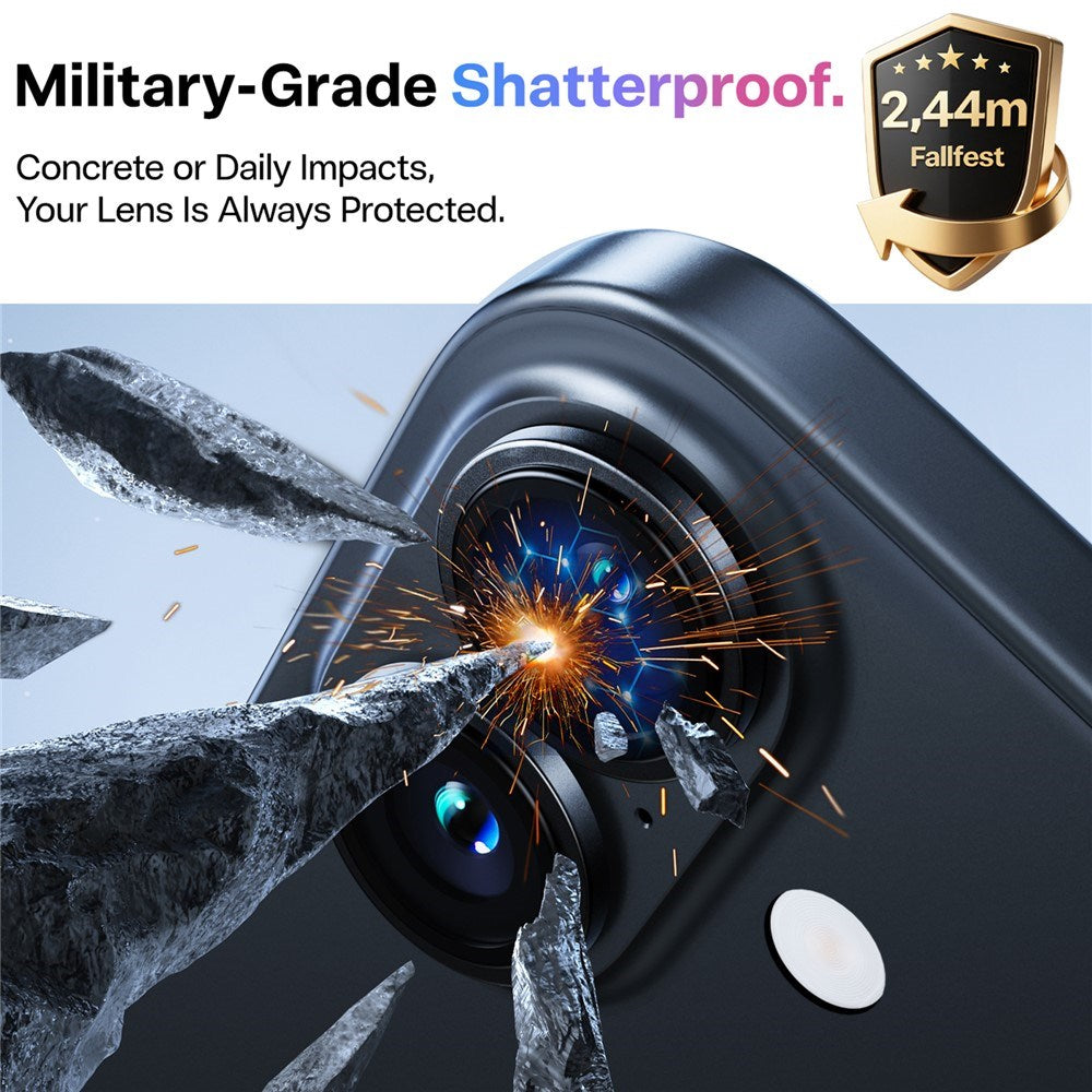 TORRAS iPhone 17 LensGuard Kameralinsebeskyttelsesglass - Svart