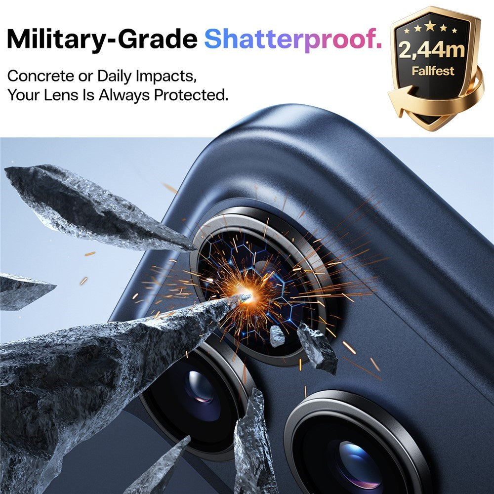 TORRAS iPhone 17 Pro Max LensGuard Kameralinsebeskyttelsesglass - Svart