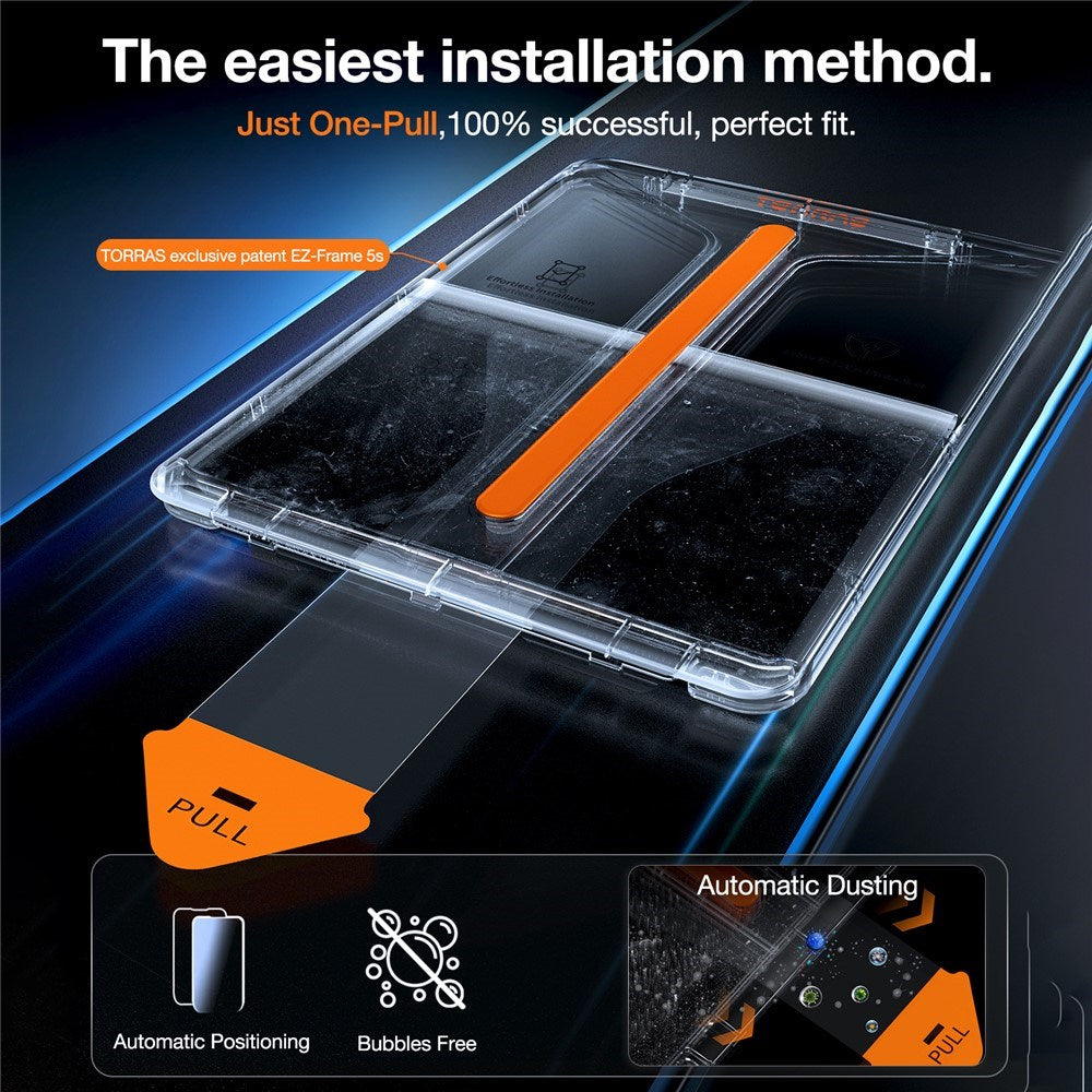 TORRAS iPad Air 13" (2025 / 2024) Install Master Skjermbeskytter i Herdet Glass - Gjennomsiktig