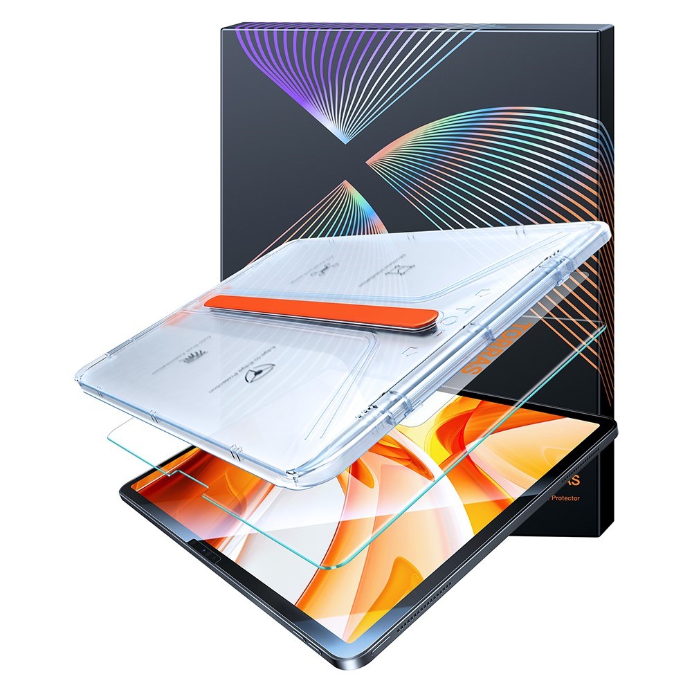 TORRAS iPad Pro 13" (2025 / 2024) Install Master Skjermbeskytter i Herdet Glass - Gjennomsiktig