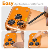 NORTHJO iPhone 17 Pro Kameralinsebeskyttelse - Matt Metall & Glass - Oransje