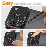 NORTHJO iPhone 17 Pro Max Kameralinsebeskyttelse - Matt Metall & Glass - Svart