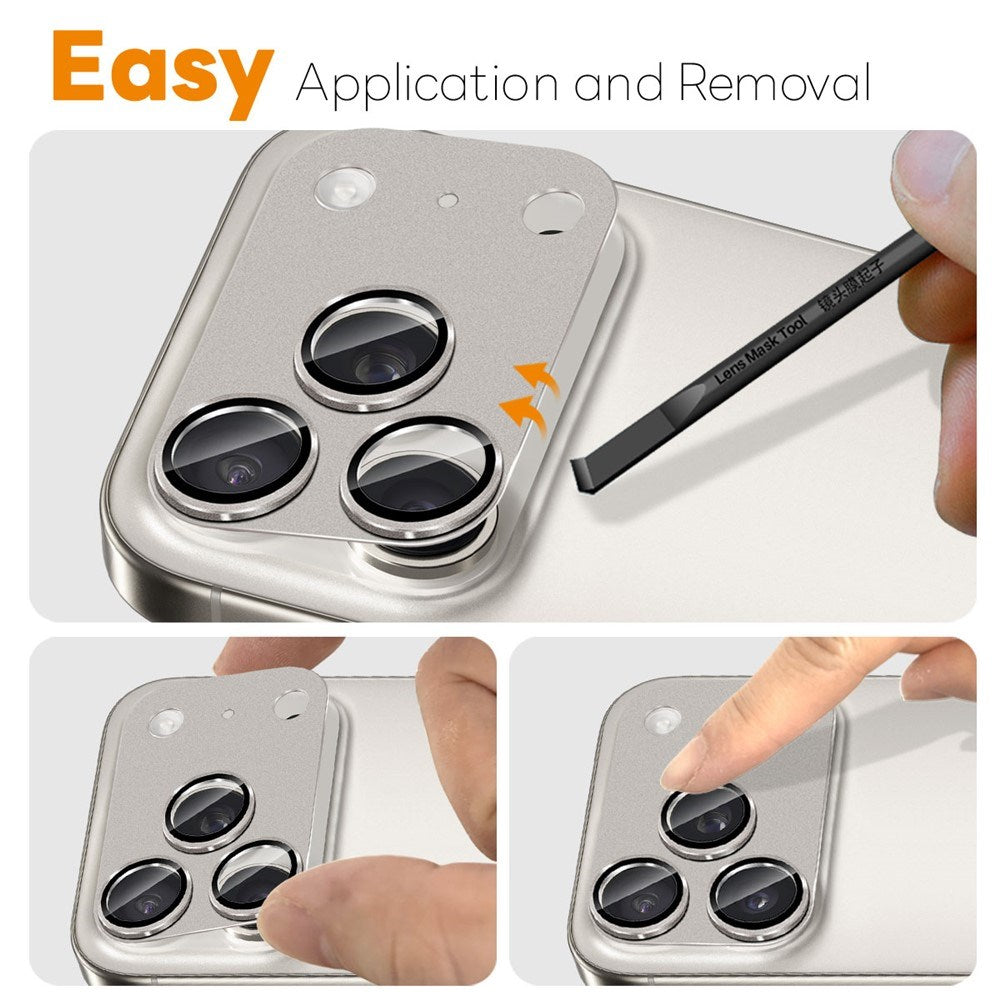 NORTHJO iPhone 17 Pro Max Kameralinsebeskyttelse - Matt Metall & Glass - Grå