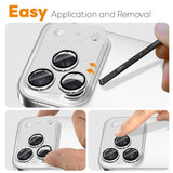 NORTHJO iPhone 17 Pro Max Kameralinsebeskyttelse - Matt Metall & Glass - Sølv