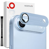 NORTHJO iPhone Air Kameralinsebeskyttelse - Børstet Metall & Glass - Sølv