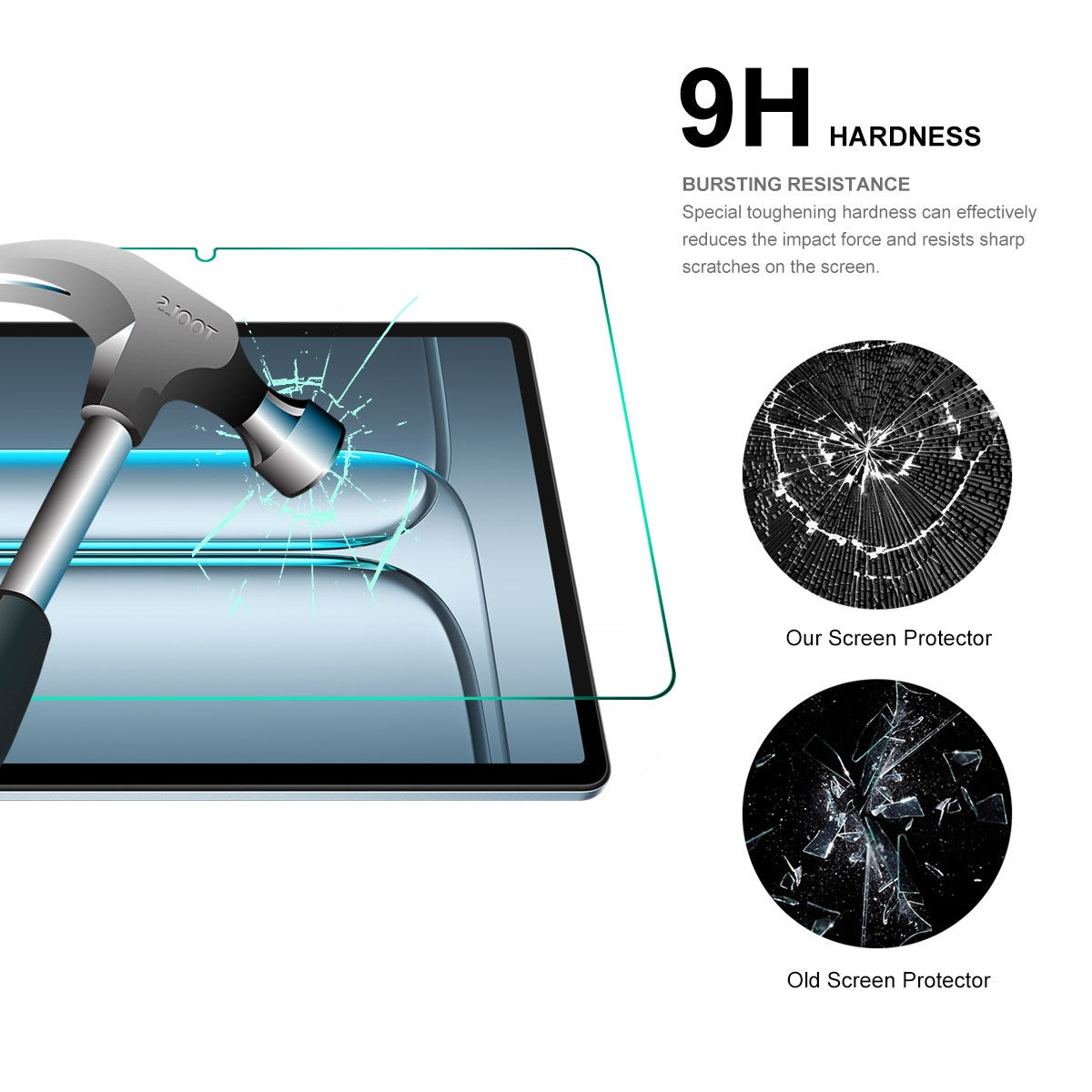 OnePlus Pad Lite ENKAY Skjermbeskytter i Herdet Glass - 2 stk. - Gjennomsiktig