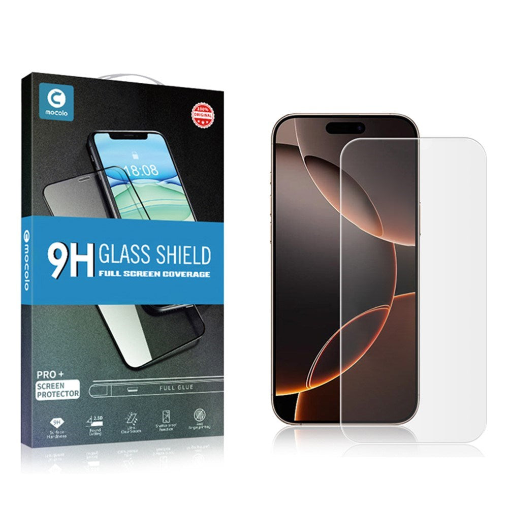 iPhone 18 Pro / 17 Pro MOCOLO Herdet Skjermbeskytterglass - Gjennomsiktig