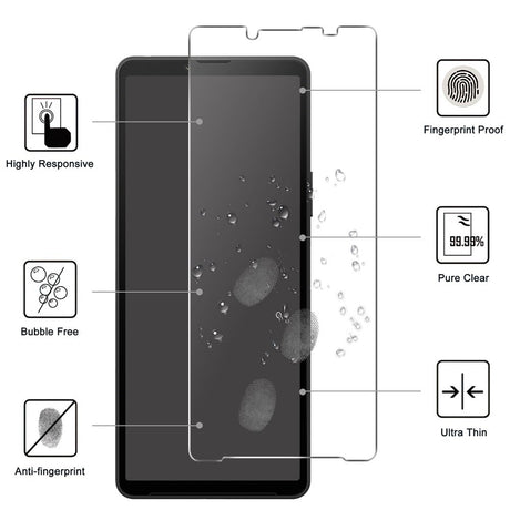 Sony Xperia 10 VIII / 10 VII Skjermbeskyttelse 2,5D Herdet Glass - Gjennomsiktig