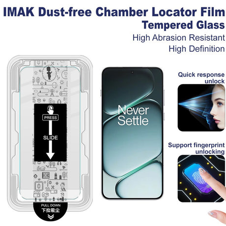 OnePlus 15R IMAK Herdet Skjermbeskyttelsesglass m. Installationsramme - Gjennomsiktig