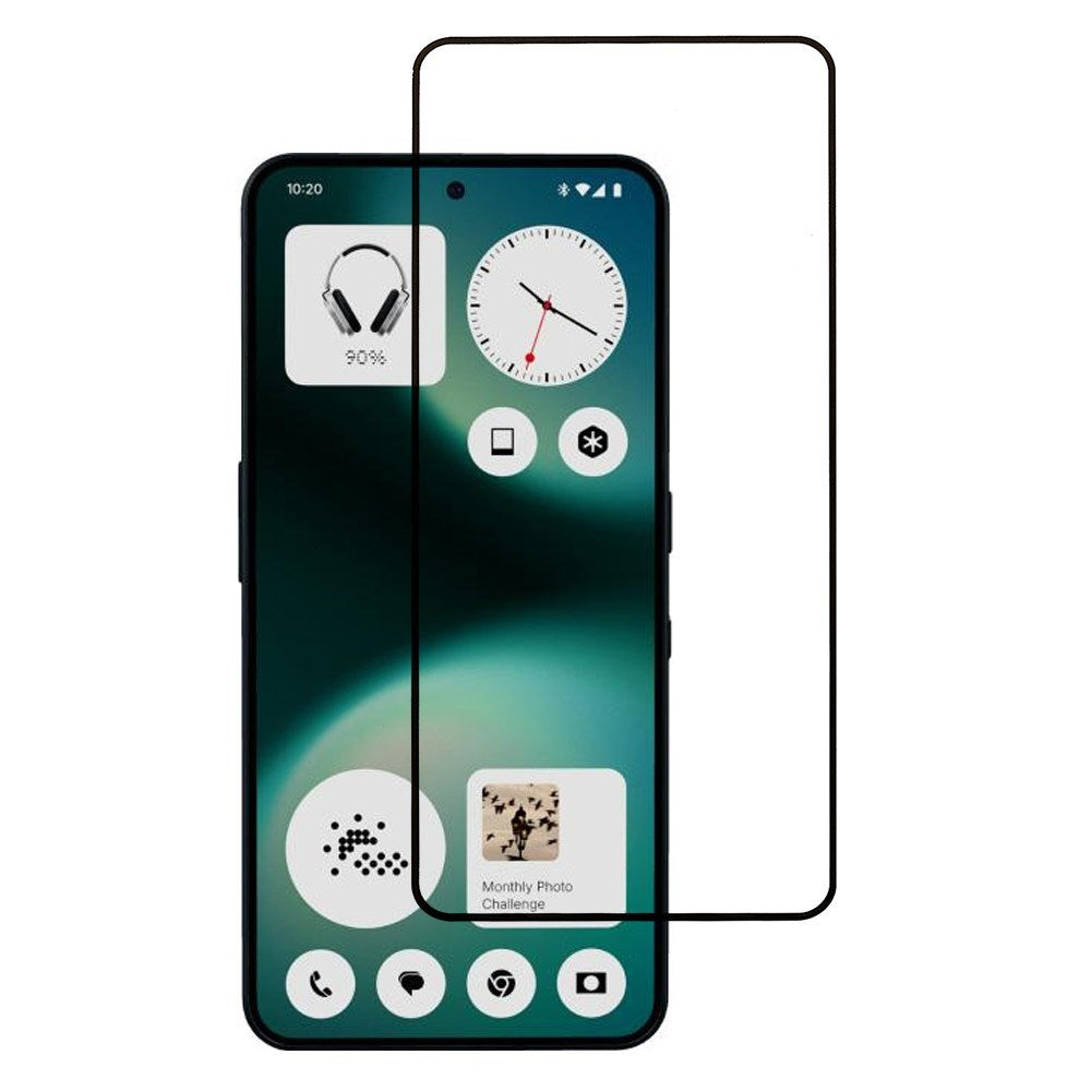 Nothing Phone (3a) Lite Herdet Glass Skjermbeskytter - Gjennomsiktig / Svart Kant