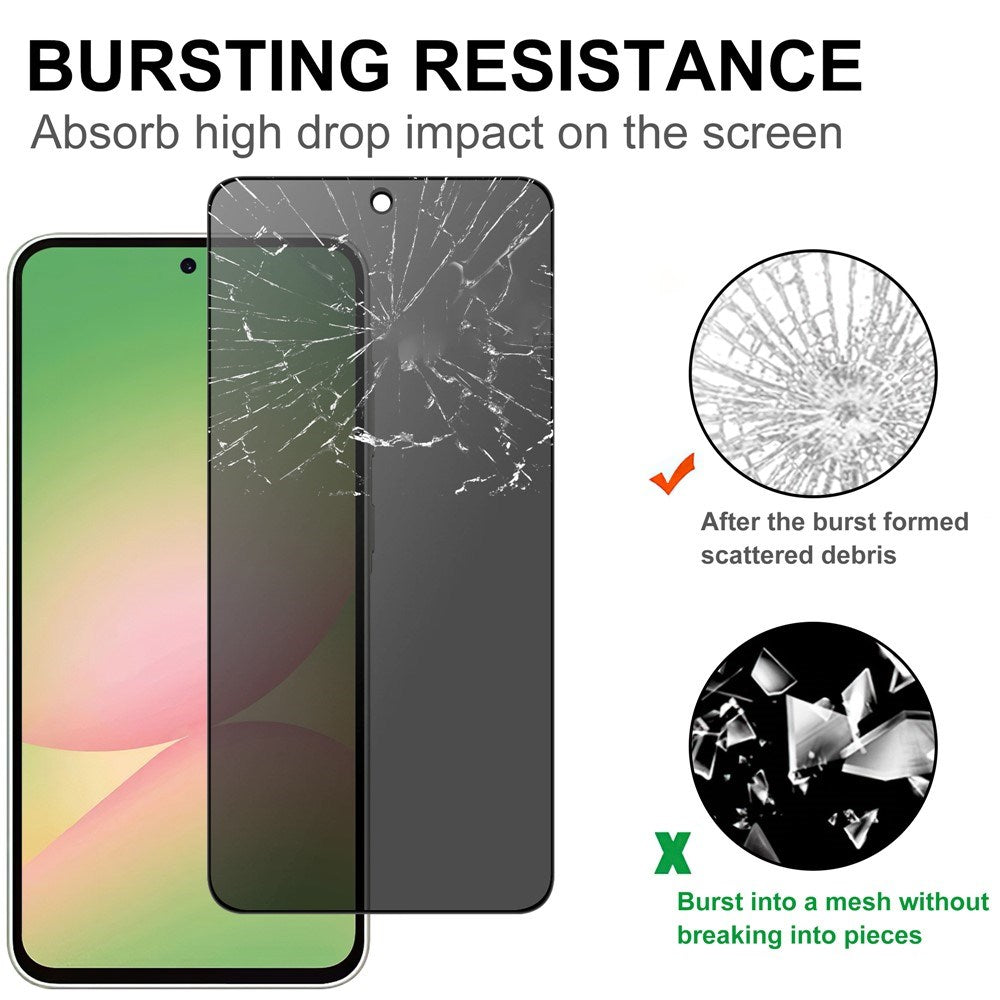 Samsung Galaxy A57 Skjermbeskytter i Herdet Glass - Personvern - Gjennomsiktig