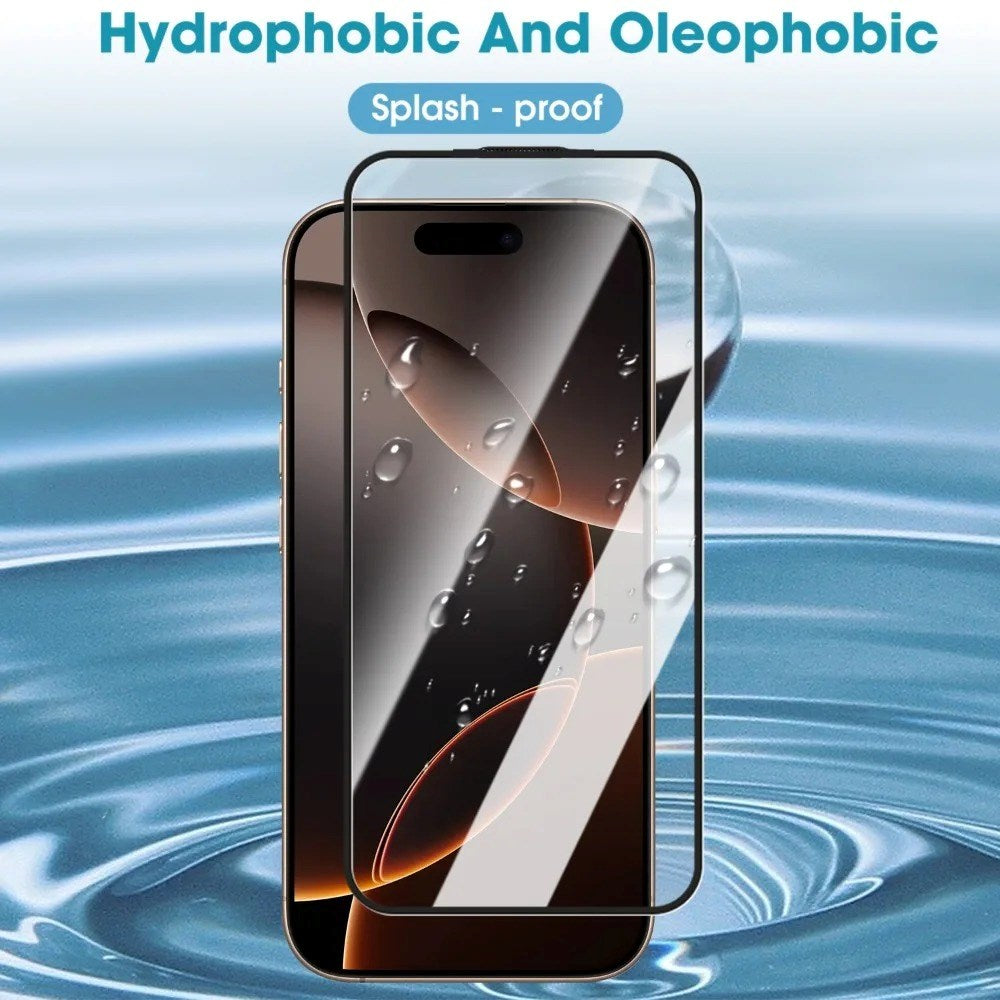 iPhone 18 Pro / 17 Pro Herdet Skjermbeskyttelsesglass m. Monteringsramme - Gjennomsiktig