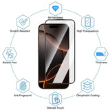 iPhone 18 Pro / 17 Pro Herdet Skjermbeskyttelsesglass m. Monteringsramme - Gjennomsiktig