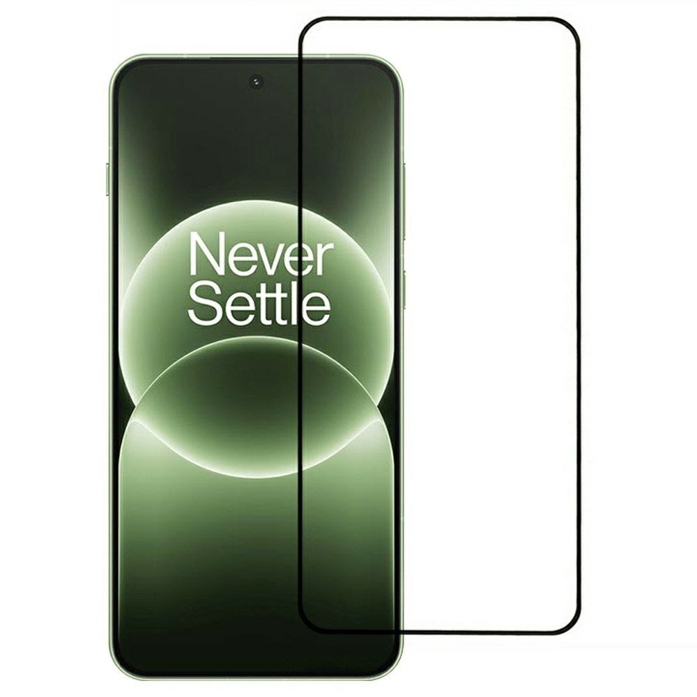 OnePlus 15R Herdet Skjermbeskyttelsesglass m. Fingeravtrykksopplåsing - Gjennomsiktig / Svart Kant