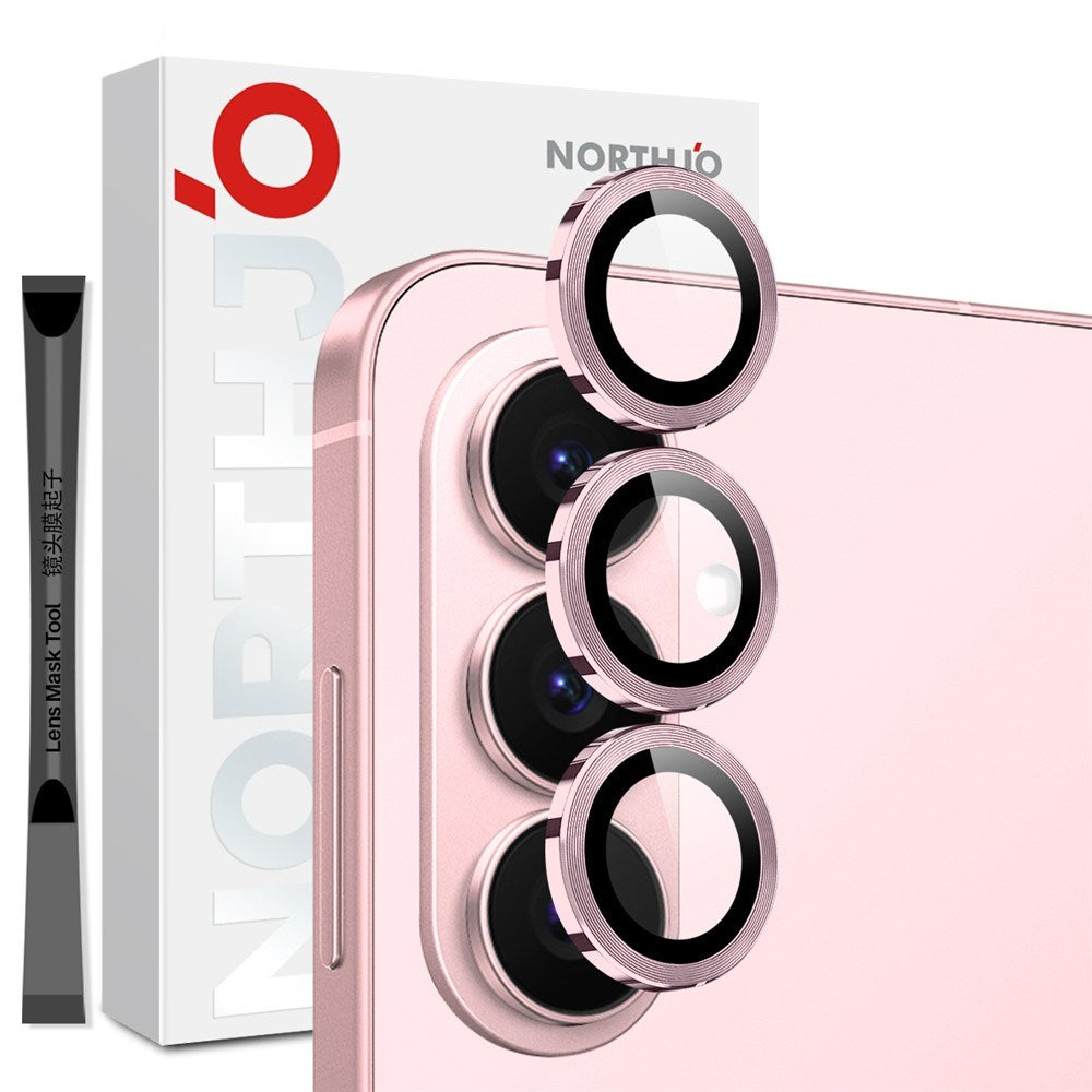 Samsung Galaxy S26 NORTHJO Kameralinsebeskyttelse - Metall & Glass - Rosa