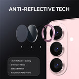 Samsung Galaxy S26 NORTHJO Kameralinsebeskyttelse - Metall & Glass - Rosa